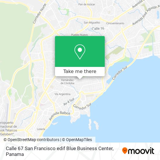 Calle 67 San Francisco  edif  Blue Business Center map