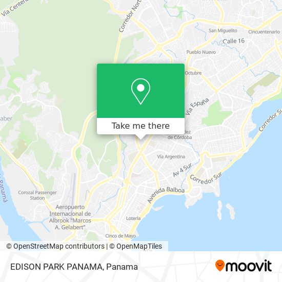 EDISON PARK  PANAMA map