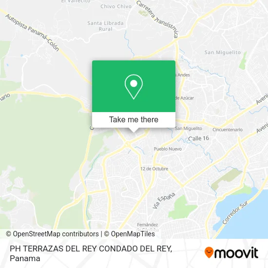 Mapa de PH TERRAZAS DEL REY  CONDADO DEL REY