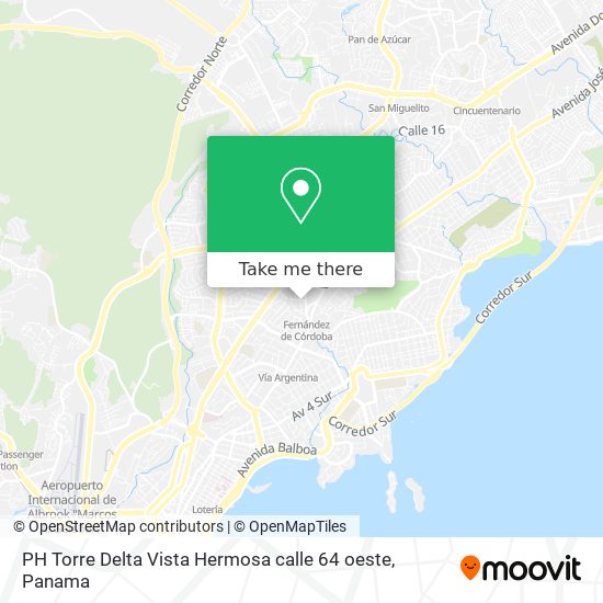 PH Torre Delta Vista Hermosa calle 64 oeste map