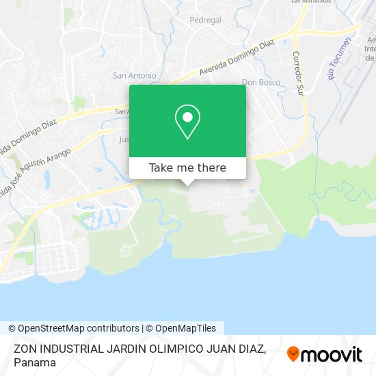 ZON INDUSTRIAL JARDIN OLIMPICO  JUAN DIAZ map