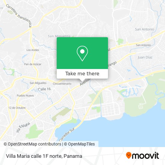 Villa Maria calle 1F norte map