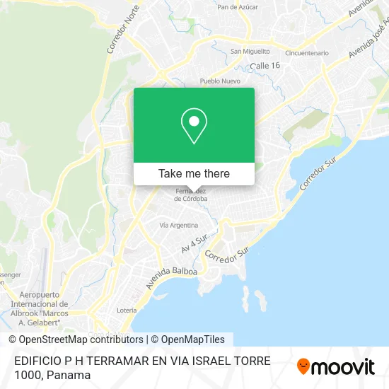Mapa de EDIFICIO  P H TERRAMAR EN VIA ISRAEL TORRE 1000