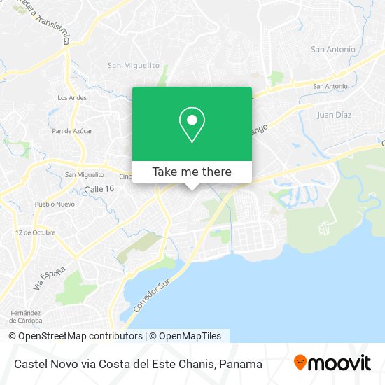 Castel Novo via Costa del Este   Chanis map
