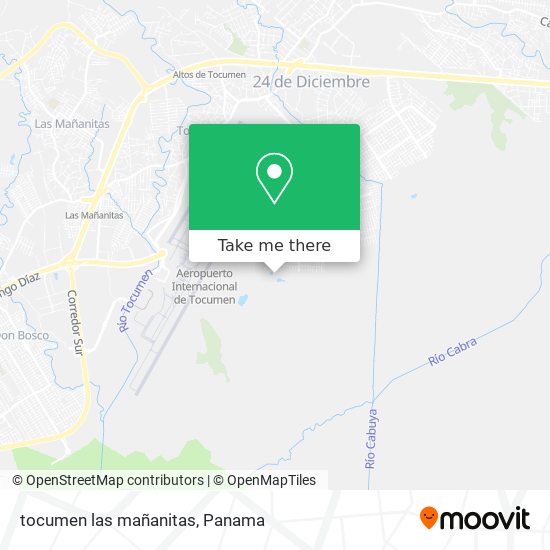 tocumen  las mañanitas map