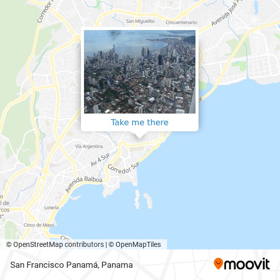 San Francisco  Panamá map