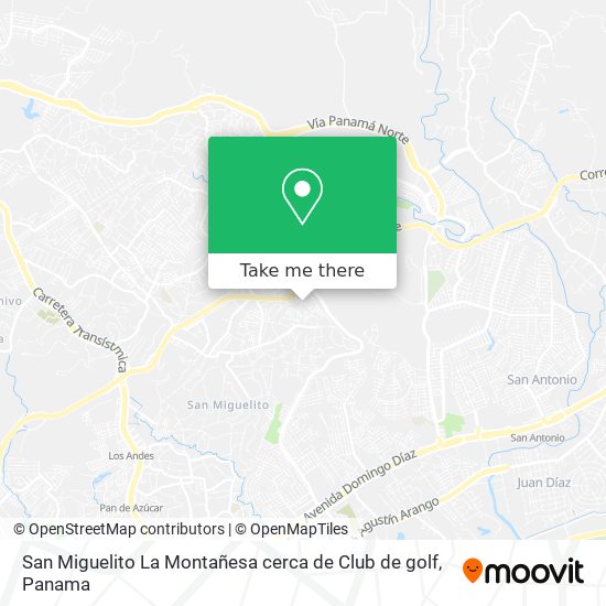 San Miguelito  La Montañesa  cerca de Club de golf map