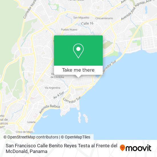 San Francisco  Calle Benito Reyes Testa al Frente del McDonald map