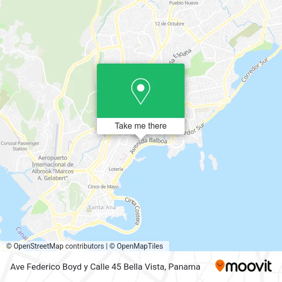 Ave  Federico Boyd y Calle 45  Bella Vista map