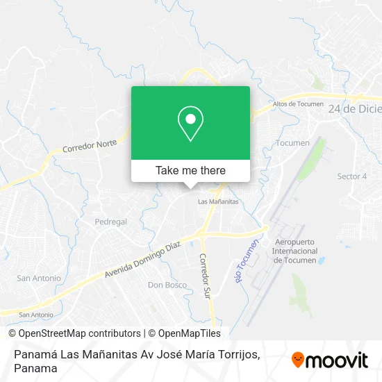 Mapa de Panamá  Las Mañanitas  Av  José María Torrijos