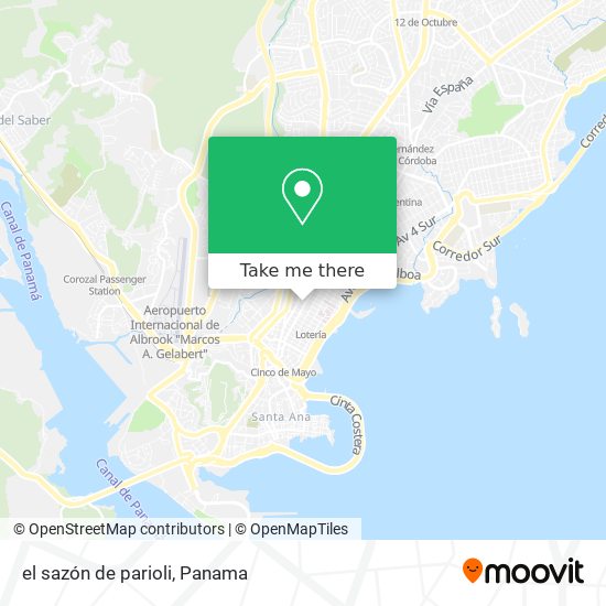 Mapa de el sazón de parioli