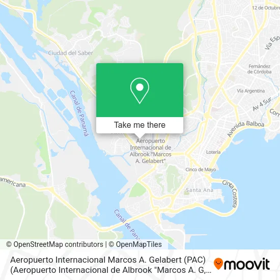 Mapa de Aeropuerto Internacional Marcos A. Gelabert (PAC) (Aeropuerto Internacional de Albrook "Marcos A. G