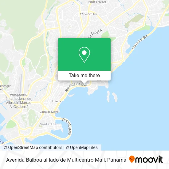 Avenida Balboa  al lado de Multicentro Mall map