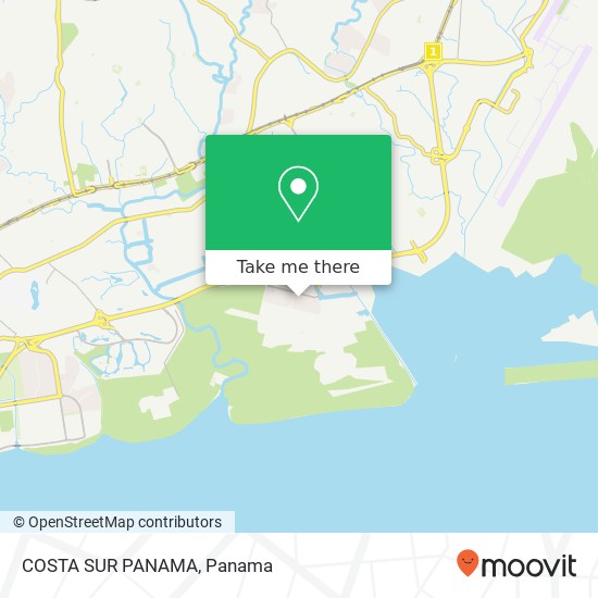 COSTA SUR  PANAMA map