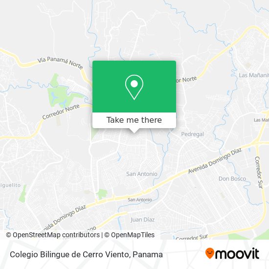 Colegio Bilingue de Cerro Viento map
