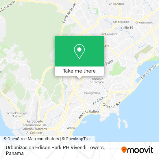 Urbanización Edison Park  PH Vivendi Towers map