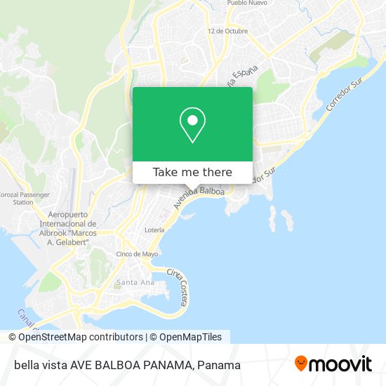 Mapa de bella vista  AVE  BALBOA  PANAMA