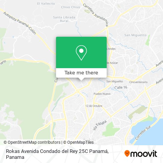 Rokas Avenida Condado del Rey 25C  Panamá map