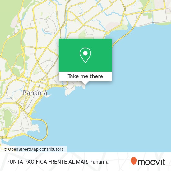 PUNTA PACÍFICA  FRENTE AL MAR map