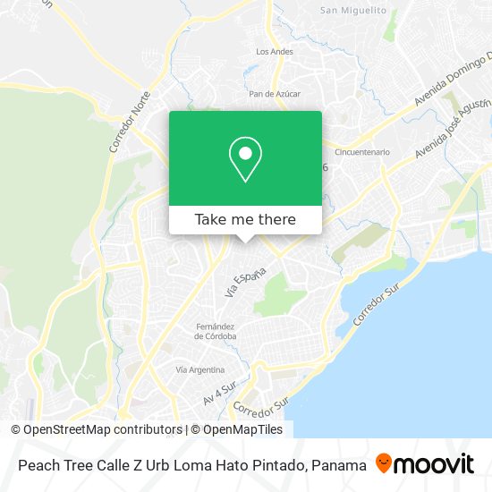 Mapa de Peach Tree Calle   Z   Urb  Loma Hato Pintado