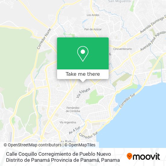 Calle Coquillo  Corregimiento de Pueblo Nuevo  Distrito de Panamá  Provincia de Panamá map