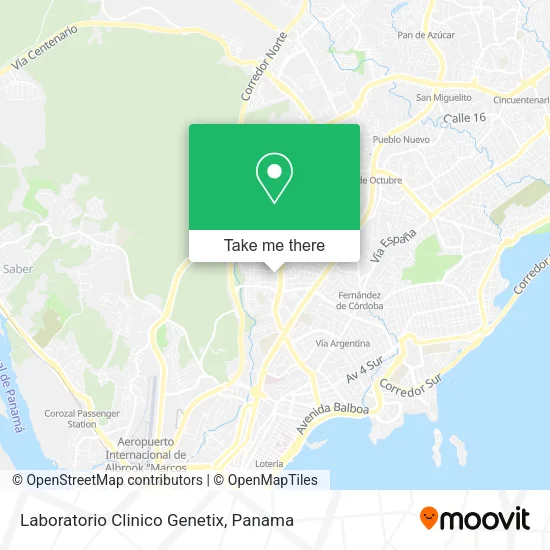 Laboratorio Clinico Genetix map