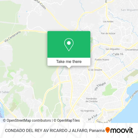 Mapa de CONDADO DEL REY AV RICARDO J ALFARO