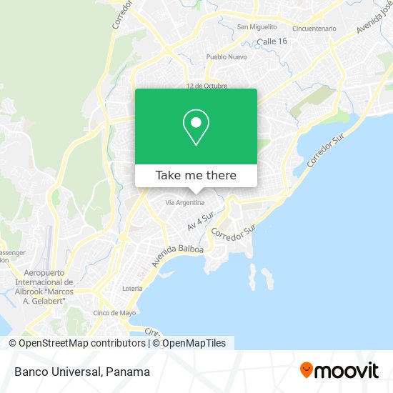 Banco Universal map