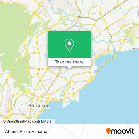 Athen's Pizza map