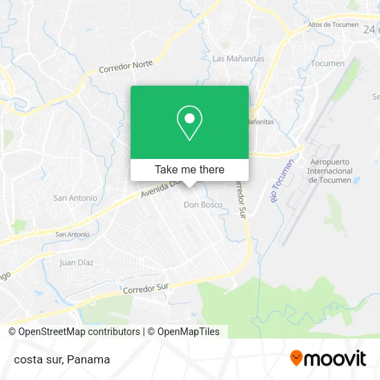 Mapa de costa sur
