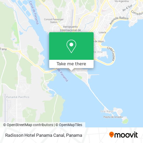 Radisson Hotel Panama Canal map