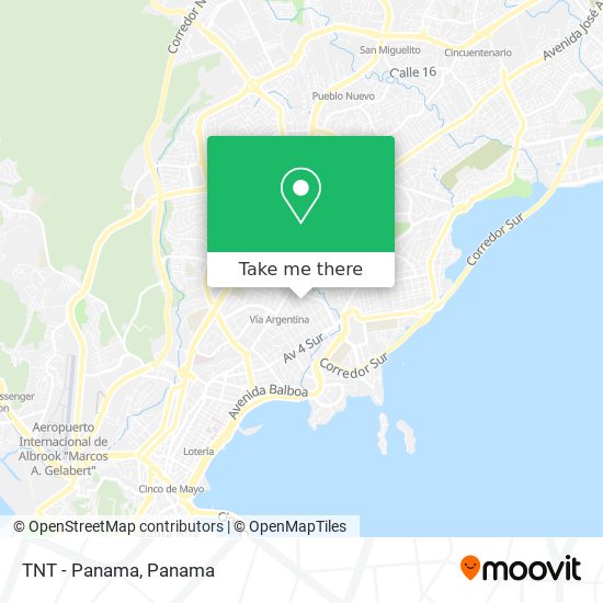 TNT - Panama map