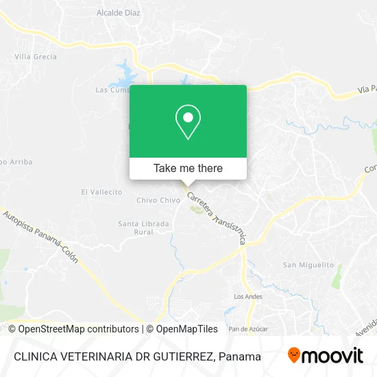 Mapa de CLINICA VETERINARIA DR GUTIERREZ