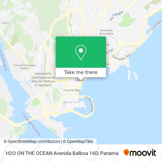 H2O ON THE OCEAN Avenida Balboa 16D map