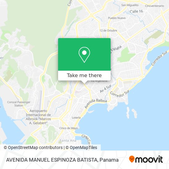 AVENIDA MANUEL ESPINOZA BATISTA map