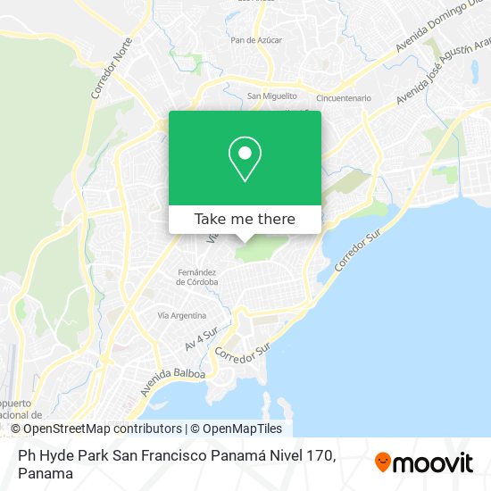Ph Hyde Park  San Francisco  Panamá Nivel 170 map