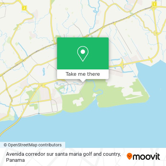 Avenida corredor sur santa maria golf and country map