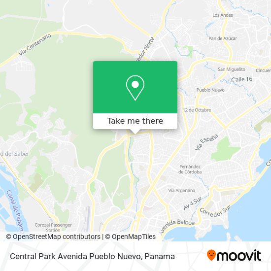 Central Park Avenida Pueblo Nuevo map