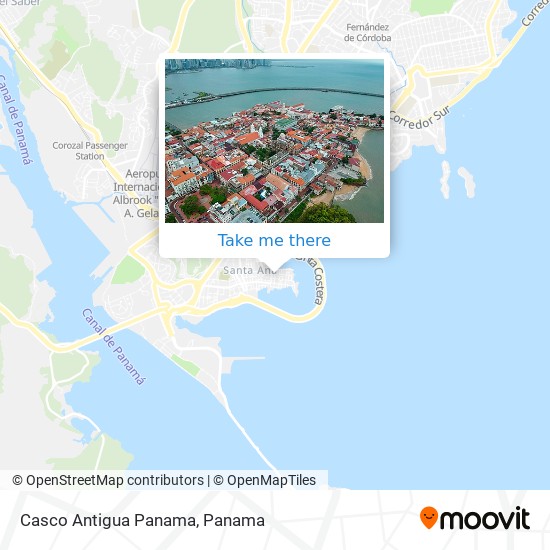 Casco Antigua Panama map