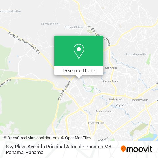 Mapa de Sky Plaza Avenida Principal Altos de Panama M3  Panamá