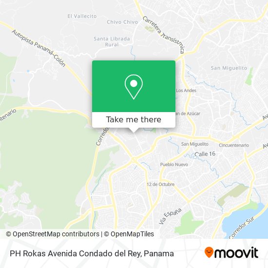 Mapa de PH Rokas Avenida Condado del Rey