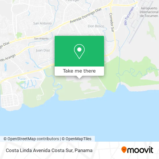 Costa Linda Site Map How To Get To Costa Linda Avenida Costa Sur In Juan Díaz By Bus?