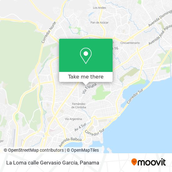 Mapa de La Loma  calle Gervasio García