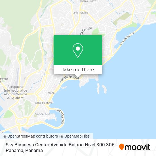 Mapa de Sky Business Center Avenida Balboa Nivel 300 306  Panamá