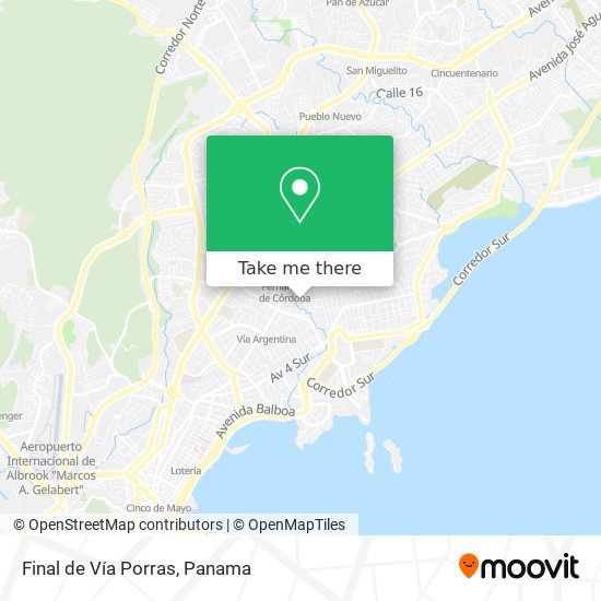 Final de Vía Porras map