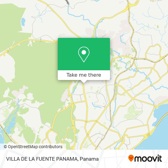 VILLA DE LA FUENTE  PANAMA map