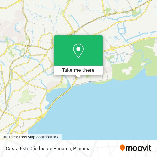 Costa Este Ciudad de Panama map