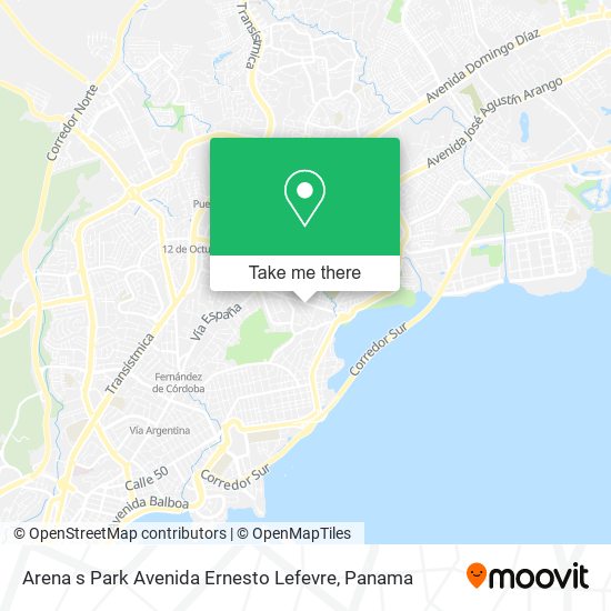 Arena s Park Avenida Ernesto Lefevre map