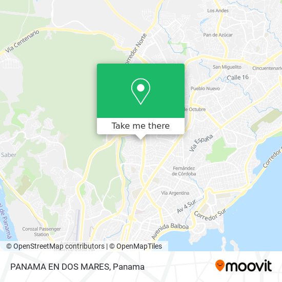 PANAMA EN DOS MARES map