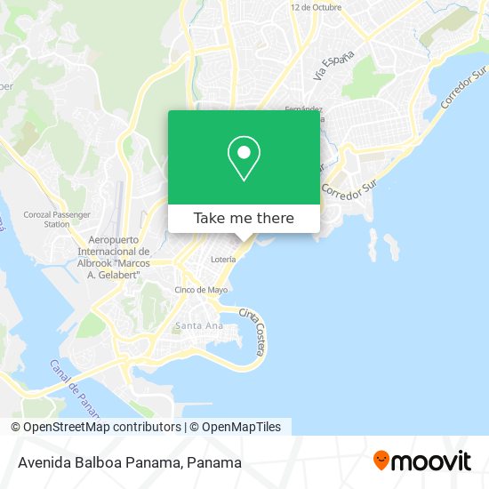 Avenida Balboa Panama map